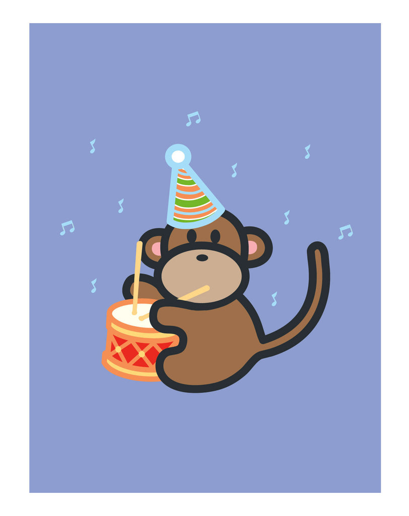 Monkey Birthday Card