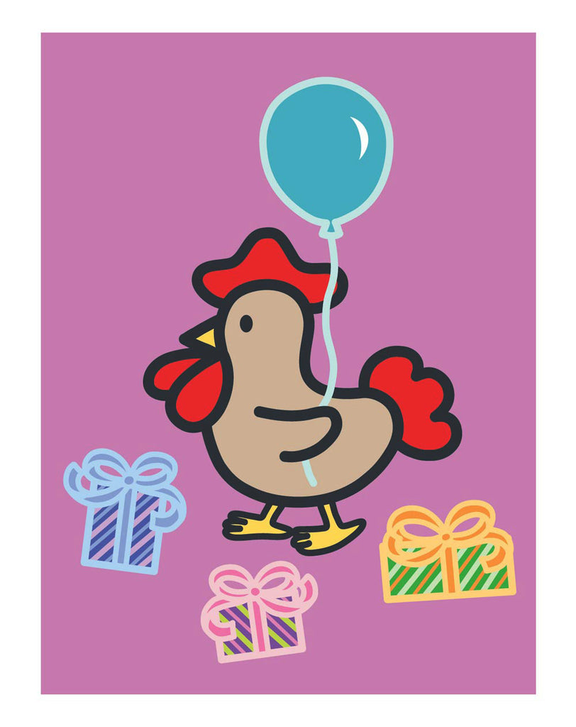Rooster Birthday Card