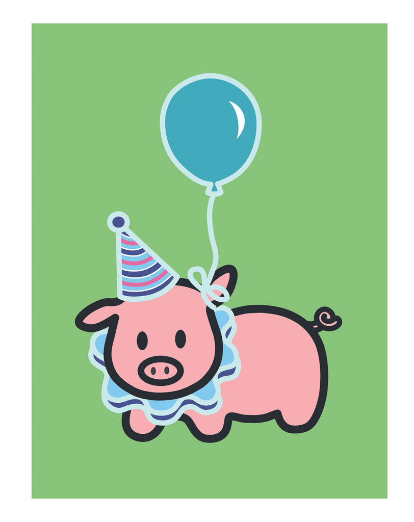 Pig Birthday Card