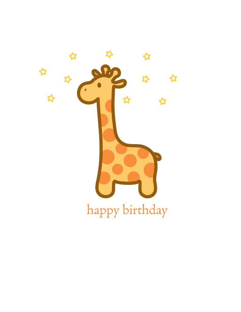 Giraffe Birthday Card