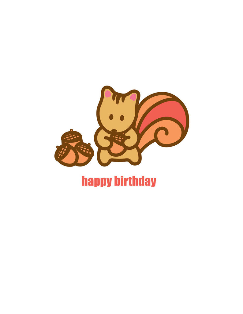 Squirrel Birthday Card