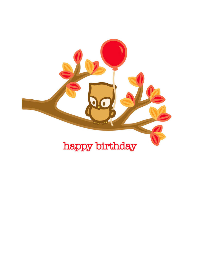 Owl Birthday Card
