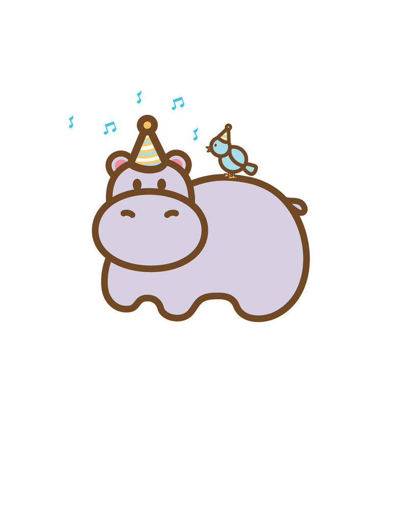 Hippo Birthday Card