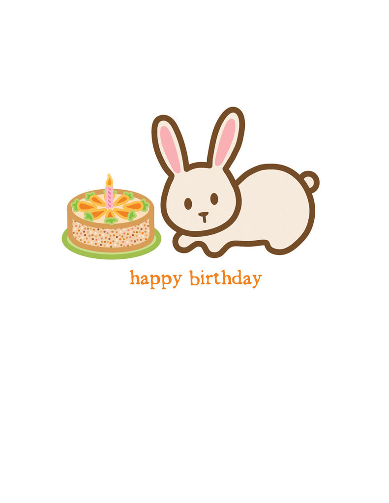 Rabbit Birthday Card