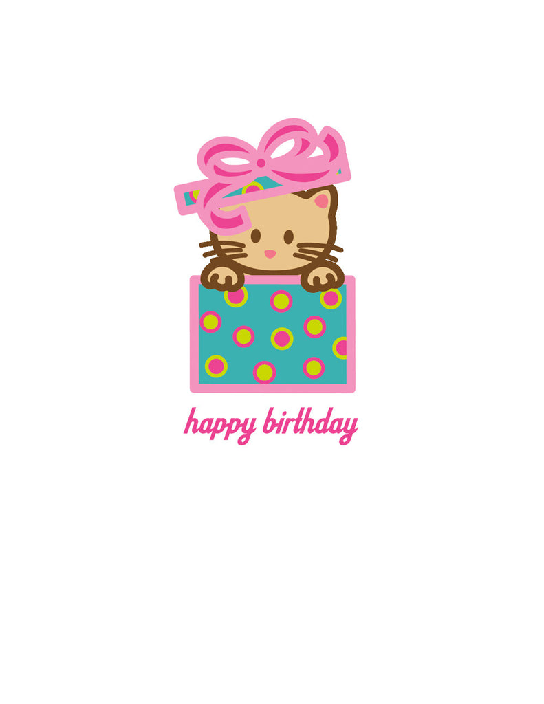 Kitty Birthday Card