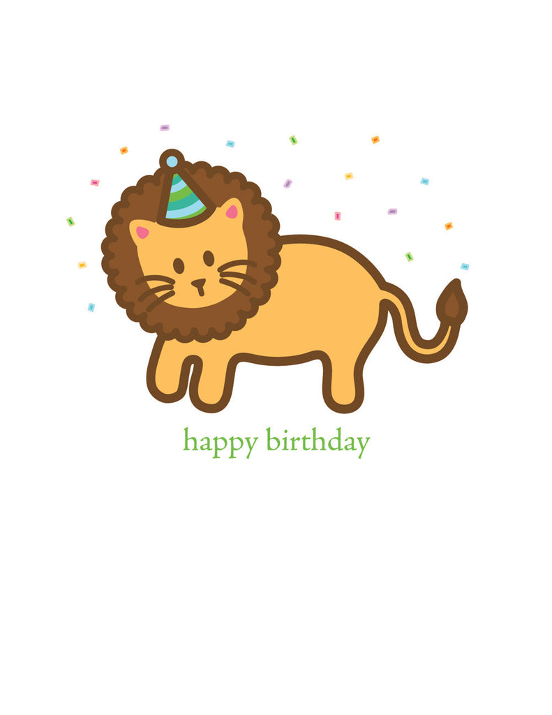 Lion Birthday Card