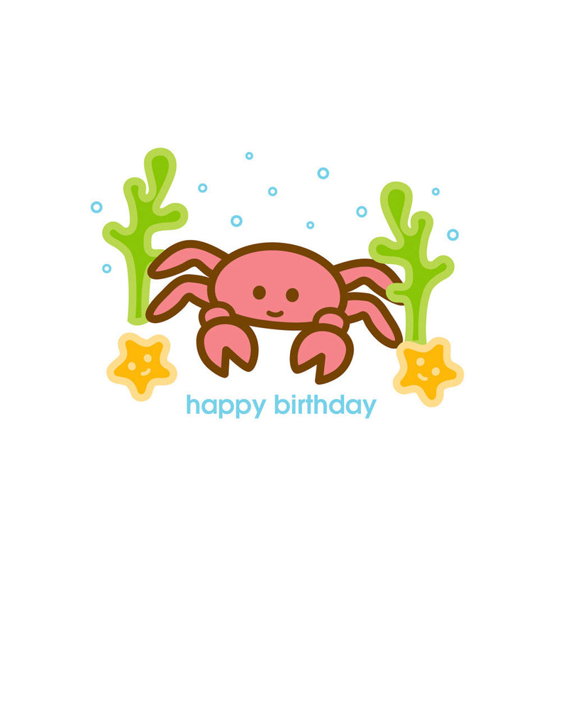 Crab Birthday Card