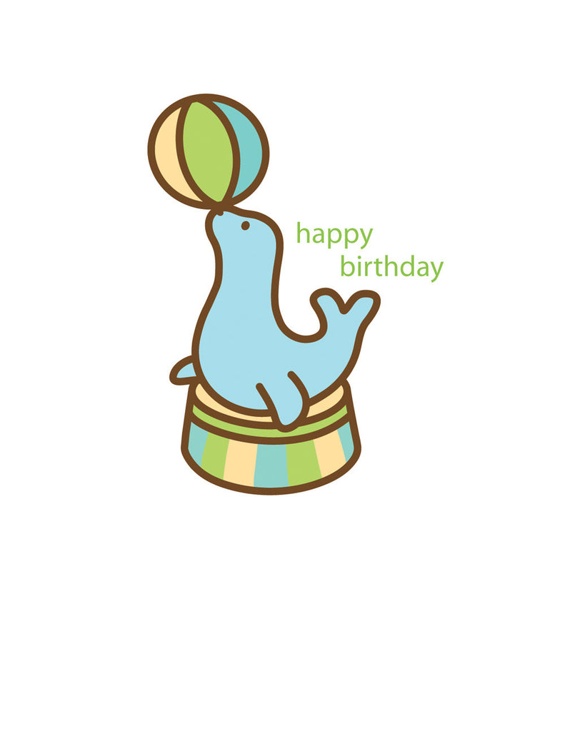 Seal Birthday Card