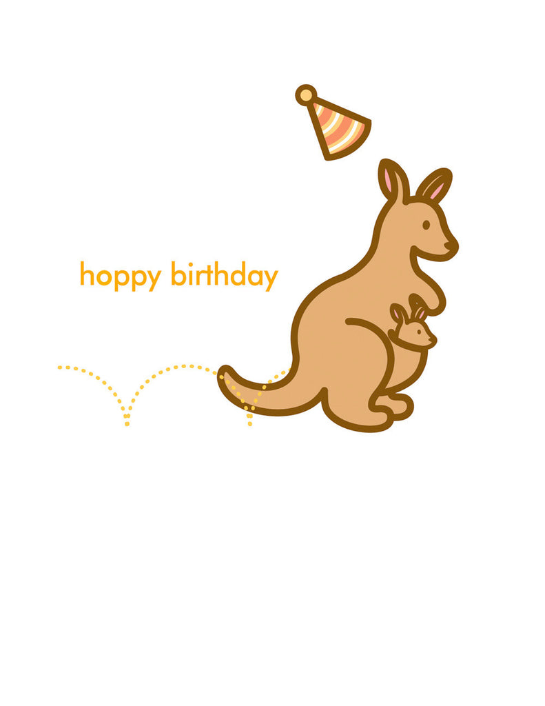 Kangaroo Birthday Card