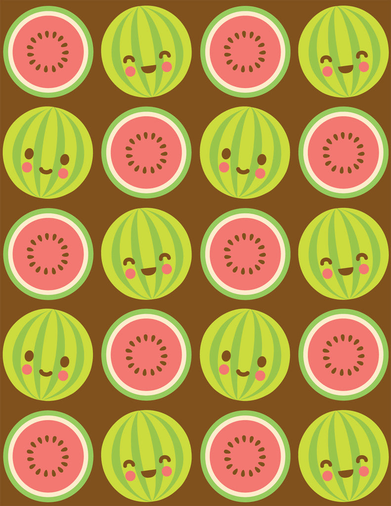 Happy Watermelons Note Card