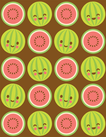 Happy Watermelons Note Card