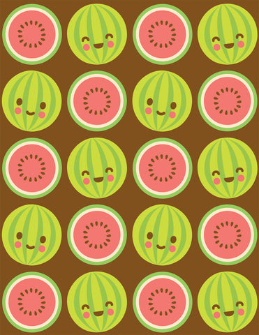 Happy Watermelons Note Card