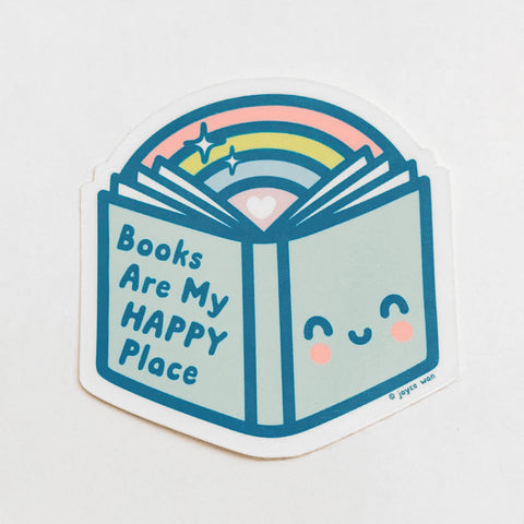 Books Are My Happy Place Sticker