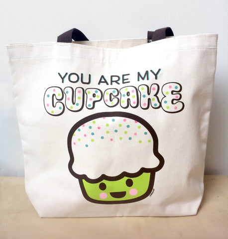 You Are My Cupcake Canvas Tote Bag