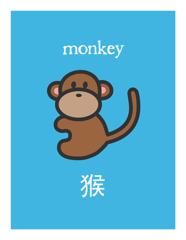Zodiac Monkey Card