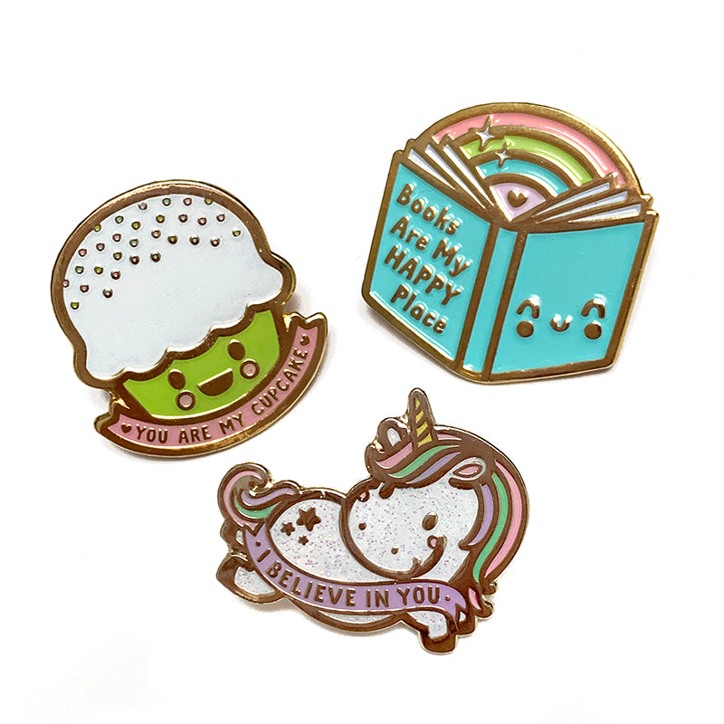 Joyce Wan Enamel Pin Trio