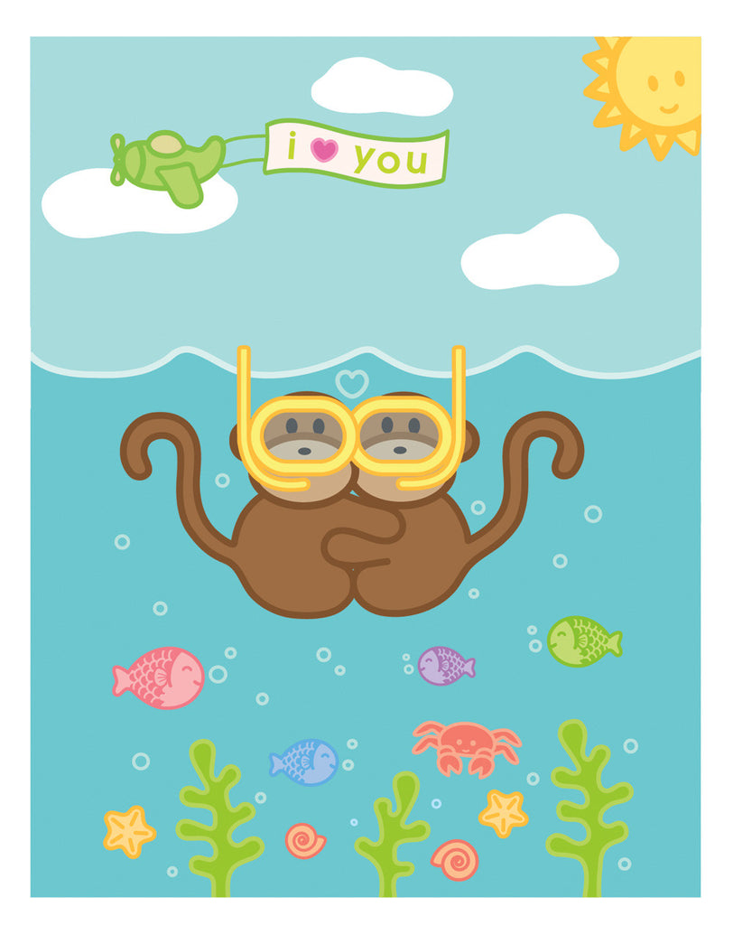 Kiwi and Pear Snorkeling Card