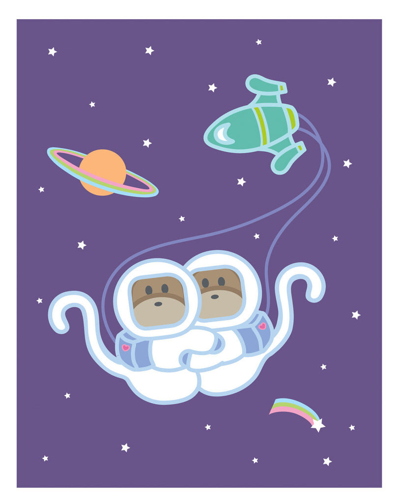 Kiwi and Pear Space Card