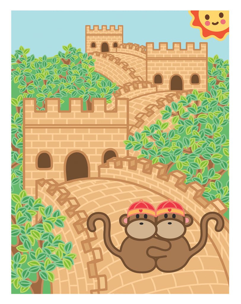 Kiwi and Pear in China Card