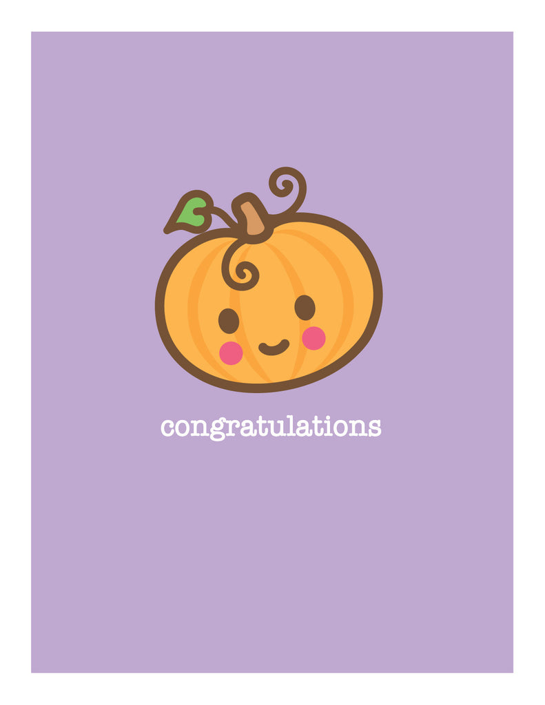 Pumpkin New Baby Card