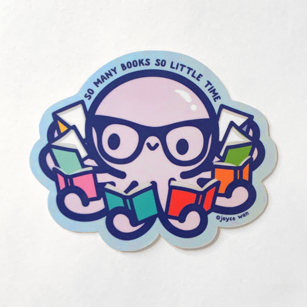 Octopus So Many Books Sticker