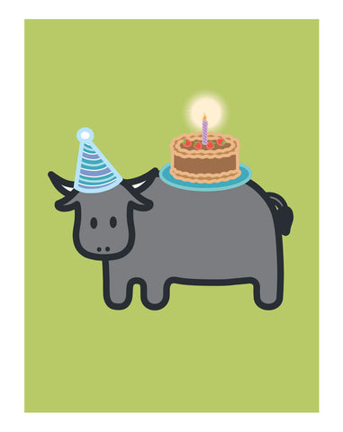 Ox Birthday Card