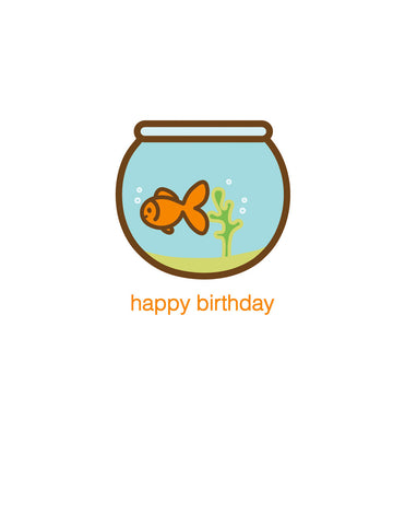 Goldfish Birthday Card