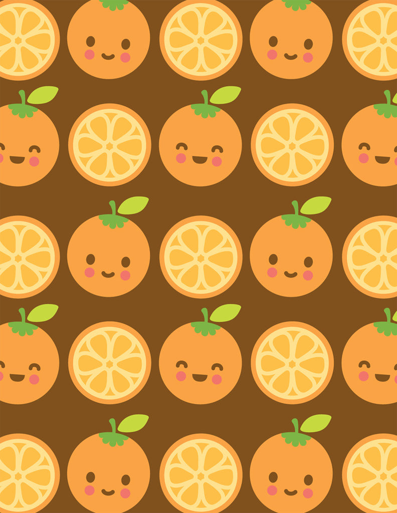 Happy Oranges Note Card