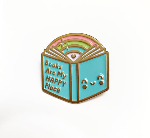 Books Are My Happy Place Enamel Pin