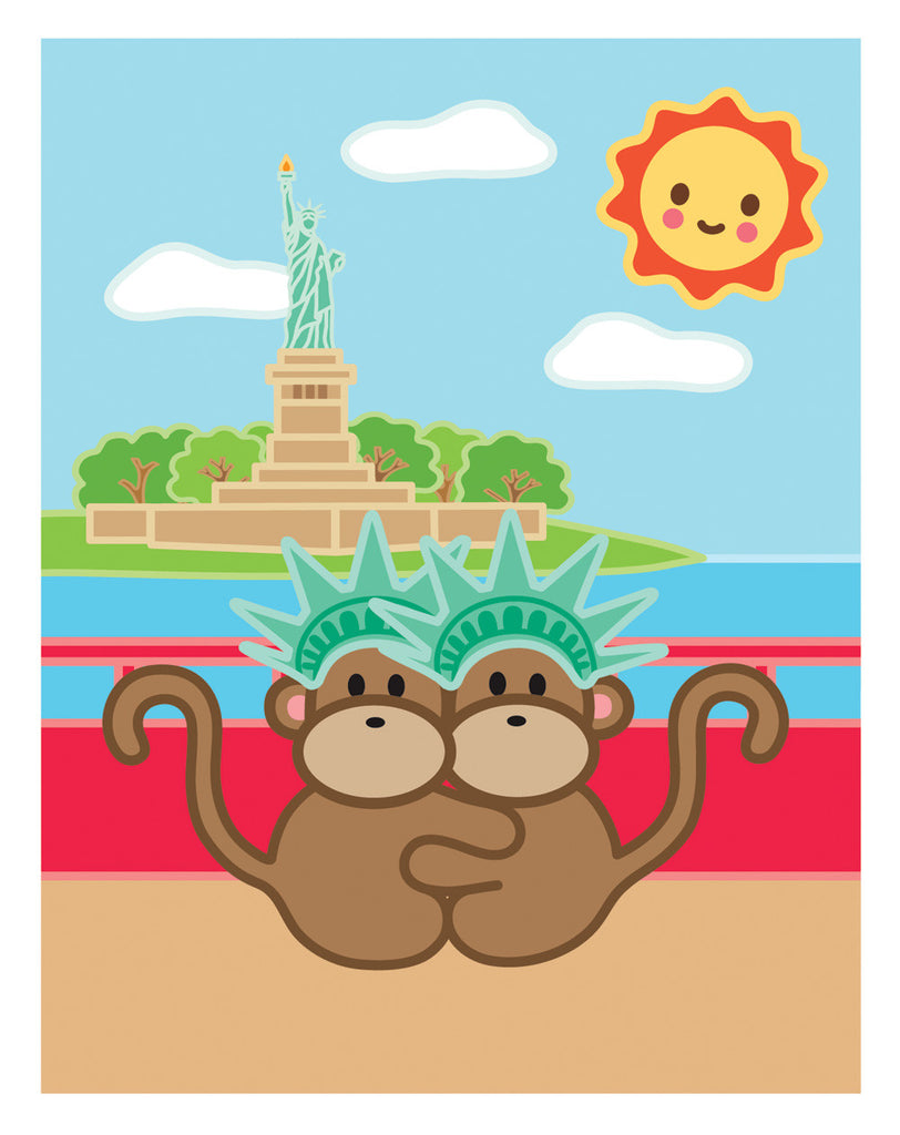 Kiwi and Pear in New York City Card