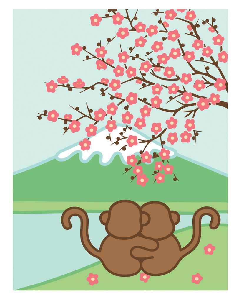 Kiwi and Pear in Japan Card