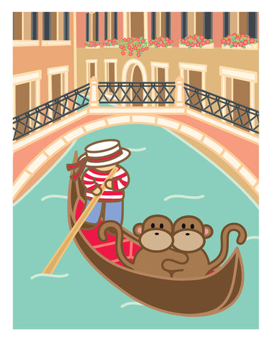 Kiwi and Pear in Venice Card