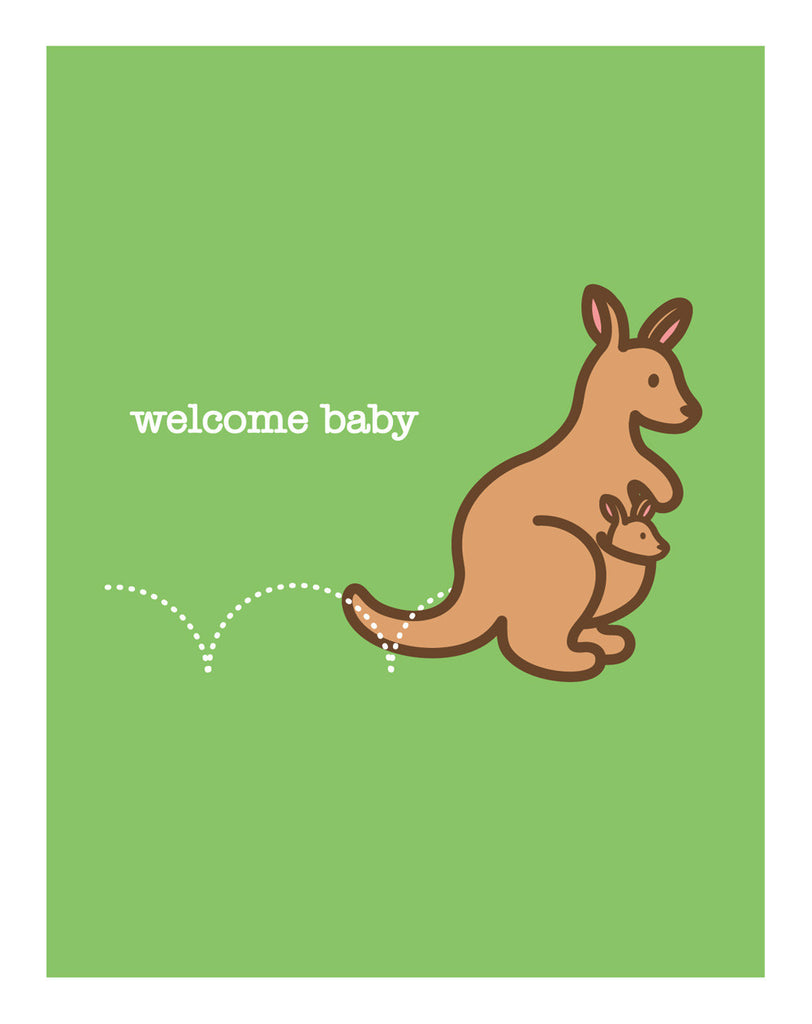 Kangaroo New Baby Card