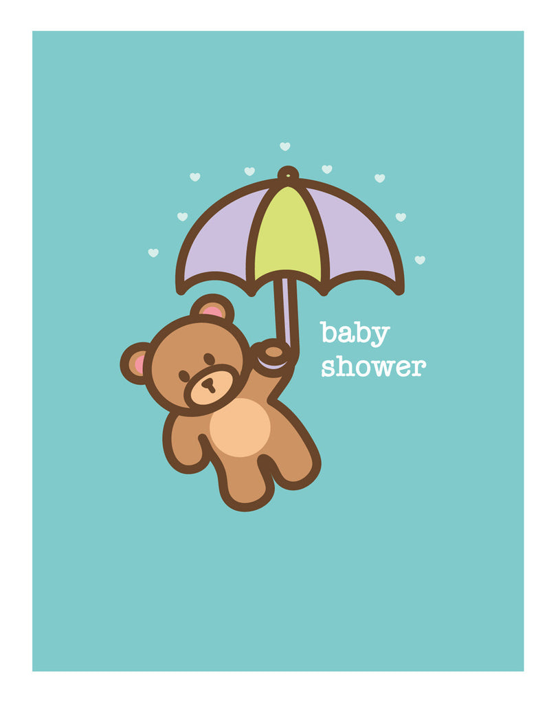 Umbrella Bear New Baby Card