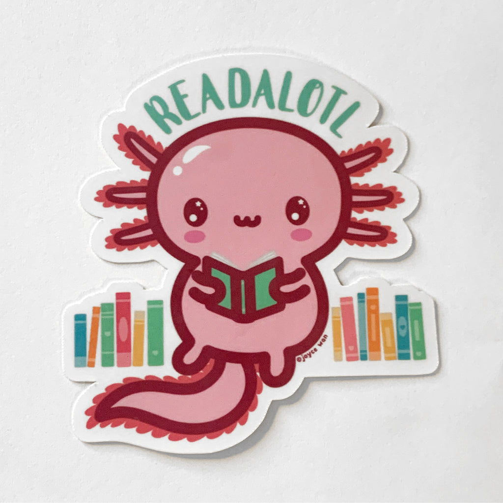 Axolotl Readalotl Sticker