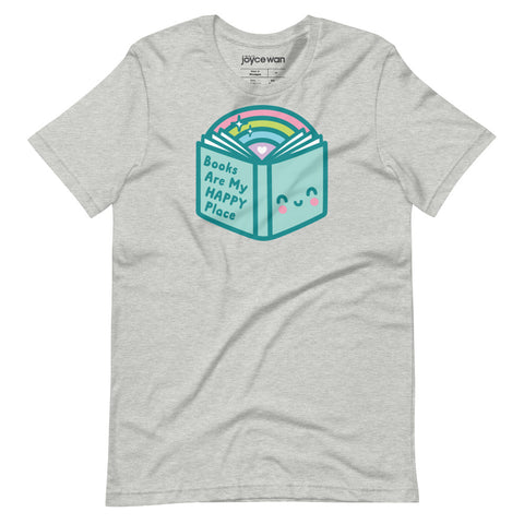 Books Are My Happy Place T-Shirt (6 colors)