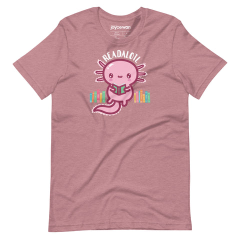 Axolotl Readalotl T-Shirt (4 colors)