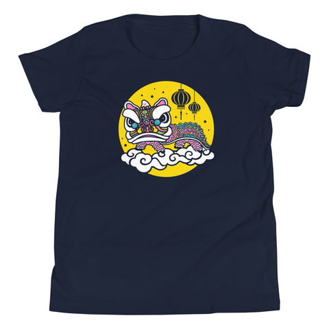 Lion Dance Golden Moon Kids T-Shirt (5 colors)